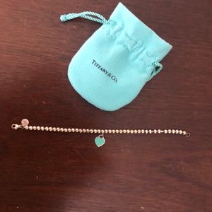 Tiffany Blue Heart Tag Bead Bracelet